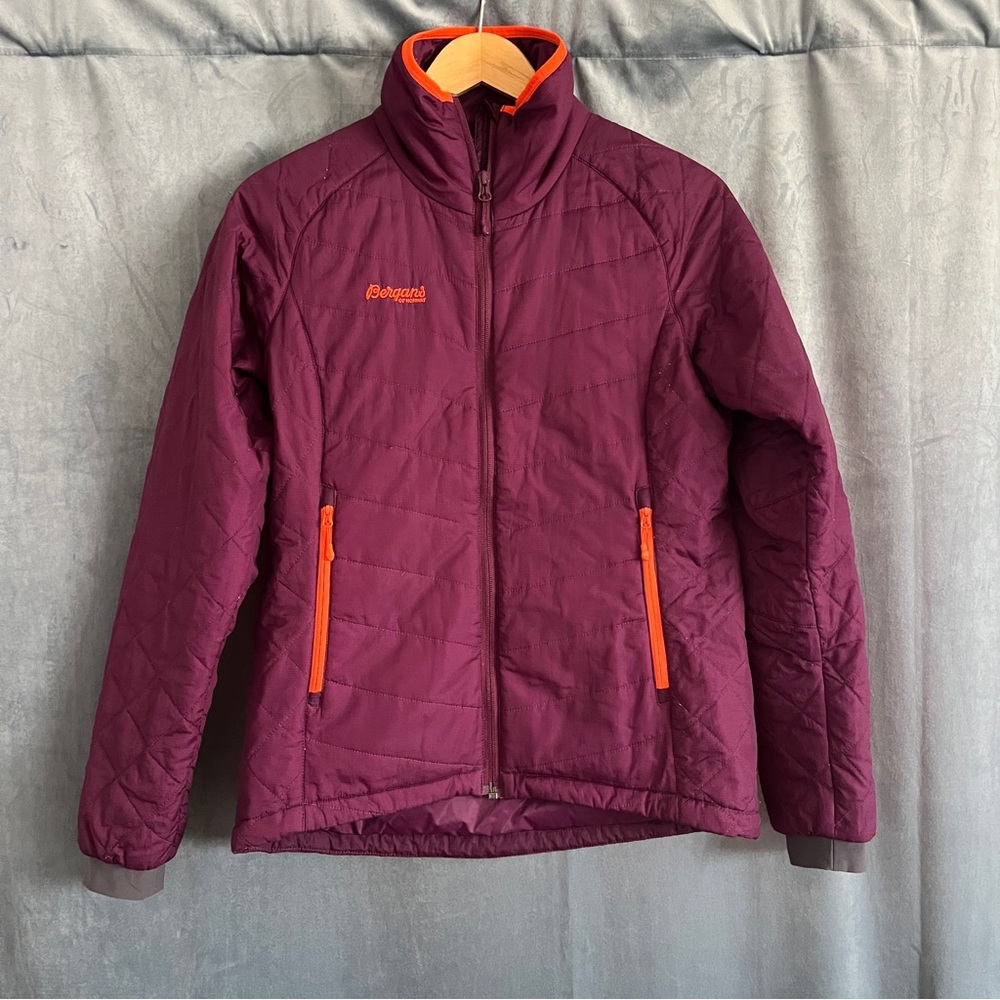 Bergans of Norway Women's Insulated Puffer Zip Up 7505 Nosi Lady Jacket Plum